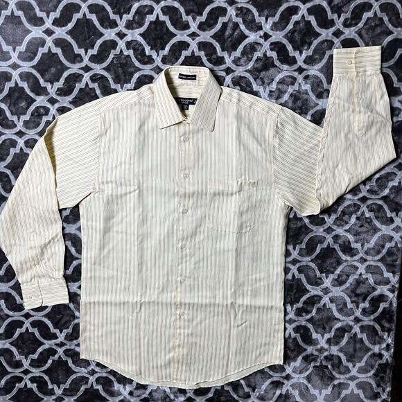 Pronto Uomo Couture Dress Shirt Mens 15 32/33 100's Two Ply Non Iron Luxurious - Picture 1 of 11